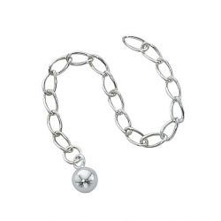 silver filled extender chain with bead