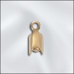 Base Metal Plated 7Mm End Cord Fastener W/Closed Ring (Gold Plated)