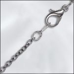 BASE METAL PLATED FINISHED FINE CABLE CHAIN - 18" (GUN METAL) W/LC