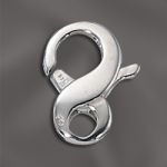 STERLING SILVER 14.5MM FIGURE EIGHT  LOBSTER CLAW