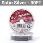 Soft Touch Satin Silver Beading Wire - Very Fine Diameter 30ft