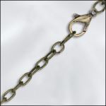 BMP ANTIQUE BRASS FINISHED DRAWN CABLE CHAIN - 18" W/LC