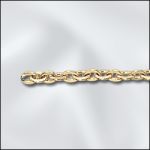 Base Metal Gold Plated Filed Cable Chain