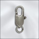 (D) Base Metal Plated 14mm Lobster Claw w/ Ring Premium Quality (Antique Silver)