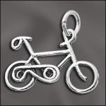 Sterling Silver Charm - Bicycle Outline