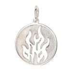 Sterling Silver Fire Charm 20mm