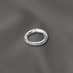 STERLING SILVER 19 GA .036"/4X6MM OD JUMP RING  OVAL - OPEN