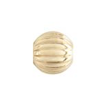 Gold Filled Corrugated Round Bead 4mm w/ 1.8mm Hole