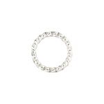 Sterling Silver Twisted Round Link 15mm Round