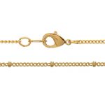 Base Metal Gold Plated Satellite Finished Chain with Lobster Claw - 24"