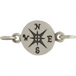 Sterling Silver Compass Link - 10x16mm