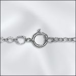 STERLING SILVER FINISHED FINE FLAT CABLE CHAIN - 20"