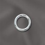 STERLING SILVER 18 GA .040"/7MM OD JUMP RING ROUND - OPEN
