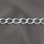 1FT 9x5mm 925 Sterling Silver Chain Bulk, Smooth Rectangle Hollow