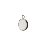Sterling Silver Round Bezel Setting with ring - 8mm
