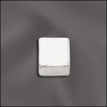 STERLING SILVER 5.5MM STRAIGHT EDGE ALPHA CUBE BL W/4MM HOLE