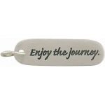 Sterling Silver "Enjoy The Journey" Oval Charm - 27x8mm
