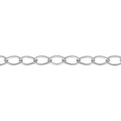 silver filled long curb chain