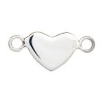 Sterling Silver Mini Charm - Heart w/2 Rings
