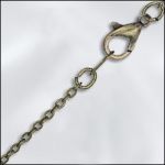 BMP ANTIQUE BRASS FINISHED FILED CABLE CHAIN - 16" W/LC