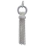 Sterling Silver Curb Chain Tassel with Open Jump Ring - 8 Strand - .85"/22mm