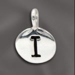 Sterling Silver Charm - 8MM Engraved Disc I