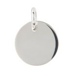Sterling Silver Blank Round Charm for Engraving - 12.5mm