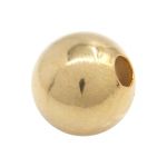 Base Metal Gold Plated Smooth Round Seamed Bead with 3mm Hole - 10mm