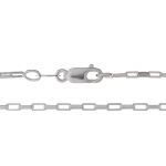 Sterling Silver Finished E-Coat Neck Chain - 3x1.3mm Drawn Box Chain - 16"