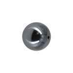 Sterling Silver Shiny Oxidized Round Bead with .8mm Hole - 7mm