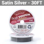 Soft Touch Satin Silver Beading Wire - Fine Diameter 30ft