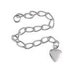 Silver Filled Extender Chain with 6mm Heart - 3"