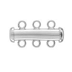 Silver Filled Tube Clasp with 3 Rings