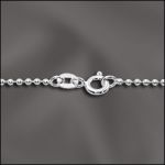 STERLING SILVER FINISHED 1.5MM BALL CHAIN - 24"