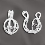 STERLING SILVER 8MM BEAD CAGE PENDANT