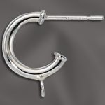 Sterling Silver Tubular Hoop w/Ring - 2mm Tubing / 12mm Od