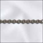 BASE METAL PLATED ROLO CHAIN (ANTIQUE SILVER)