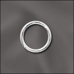 Base Metal Plated 19 G .036X8Mm Od Jump Ring Round - Open (Silver Plated)