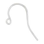 Sterling Silver Ear Wire - Short Tail - .028"/.7mm/21 GA Round Wire