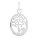 Sterling Silver Tree of Life With Heart Charm