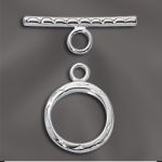 Sterling Silver 13mm Round Toggle Clasp