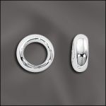 STERLING SILVER 8MM SMOOTH BEAD W/5.5MM HOLE - LARGE HOLE