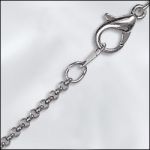 BASE METAL PLATED FINISHED ROLO CHAIN - 18" (GUN METAL) W/LC