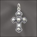 Sterling Silver Charm - Baroque Cross