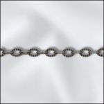 Base Metal Antique Silver Plated Fancy Cable Chain