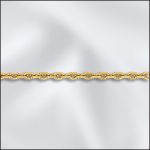 (D) Base Metal Plated Diamond Cut Cable Chain (Gold Plated)