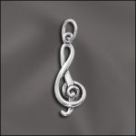 STERLING SILVER CHARM - MUSIC CLEF