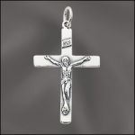 Sterling Silver Crucifix Charm - 35X23mm