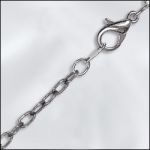 BASE METAL PLATED FINISHED DRAWN CABLE CHAIN - 16" (GUN METAL) W/LC