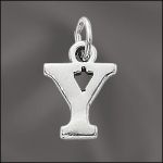 STERLING SILVER CHARM - SMALL Y